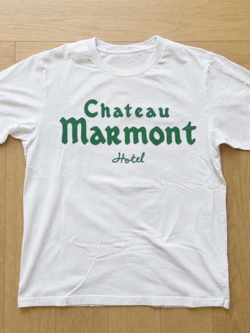 Green Chateau Marmont Print Gildan White Short-Sleeve Tee